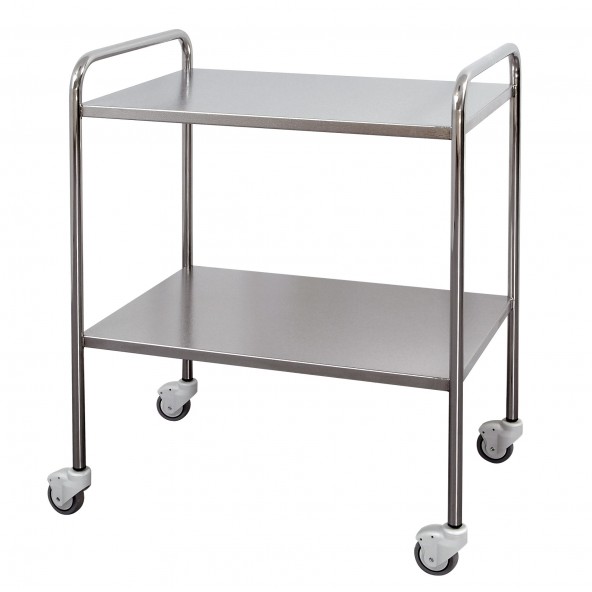 Stainless steel trolley with round tube