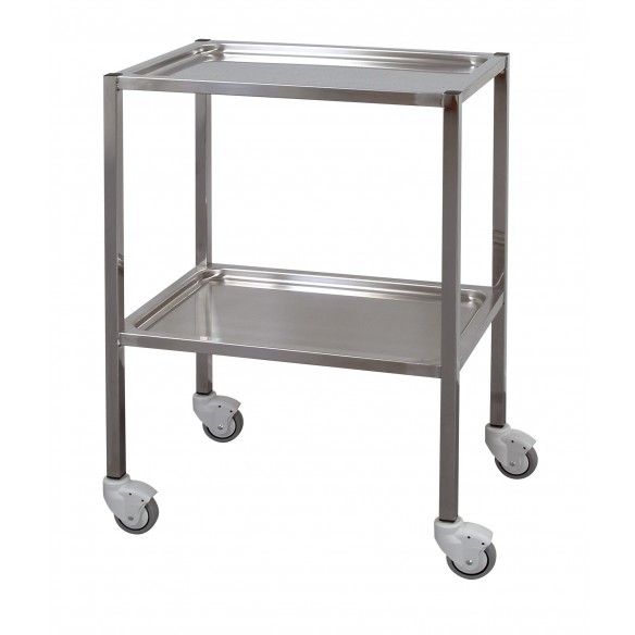 Stainless steel trolley with square tube